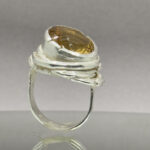 Statement cocktailring i silver med citrin, Sincerely Jaak R209