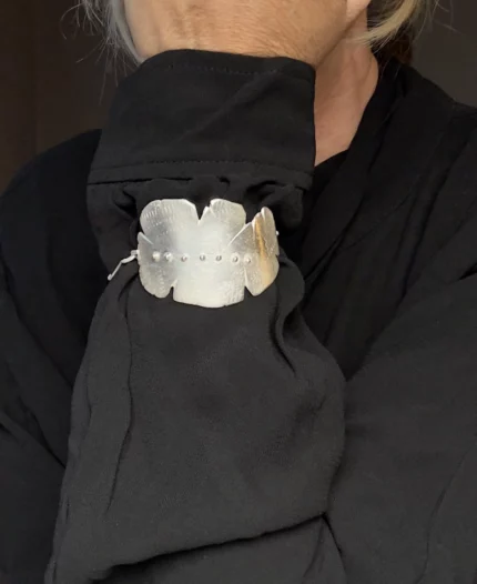 Cuff med länk, handgjort i silver. Link A 208.3