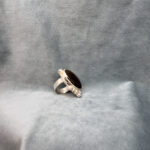 Odd moon, oval svartbeige safir i silverfattning- R233 - Bild 4