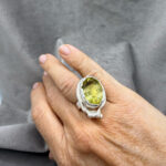 Cocktailring med glittrig citrin, Moon mind R239 - Bild 3