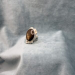 Odd moon, oval svartbeige safir i silverfattning- R233 - Bild 2