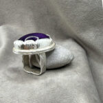 Cabochonslipad ametist i silverring R238 - Bild 7